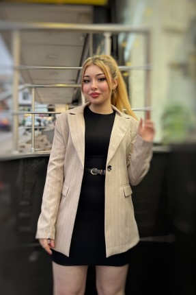 Çizgili blazer ceket Çizgili blazer ceket