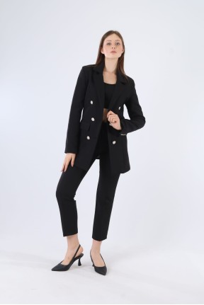 Blazer düğme detay ceket takım