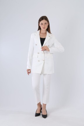 Blazer düğme detay ceket takım