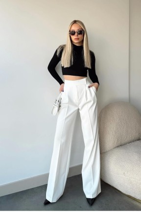 Cırt cırt kaplamalı palazzo pantolon Cırt cırt kaplamalı palazzo pantolon