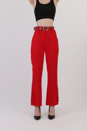 Kemerli paça detay pantolon Kemerli paça detay pantolon