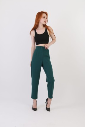 Yüksek bel pensli pantolon