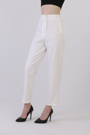 Yüksek bel pensli pantolon