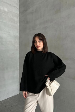 Şardonlu delikli kazak