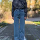 Kadın bol paça mavi jeans Kadın bol paça mavi jeans