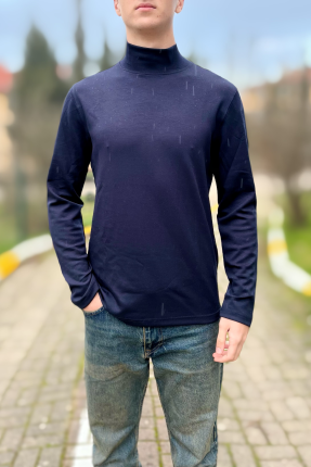 Lacivert likralı erkek boğazlı badi Lacivert likralı erkek boğazlı badi