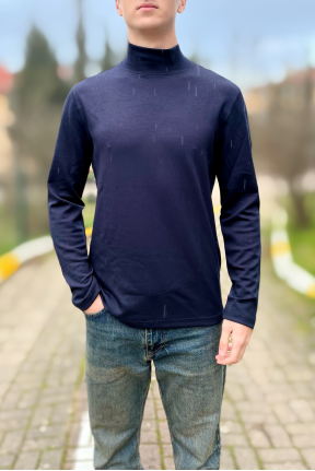 Lacivert likralı erkek boğazlı badi Lacivert likralı erkek boğazlı badi