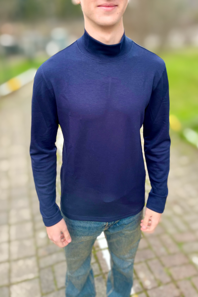 Lacivert likralı erkek boğazlı badi Lacivert likralı erkek boğazlı badi