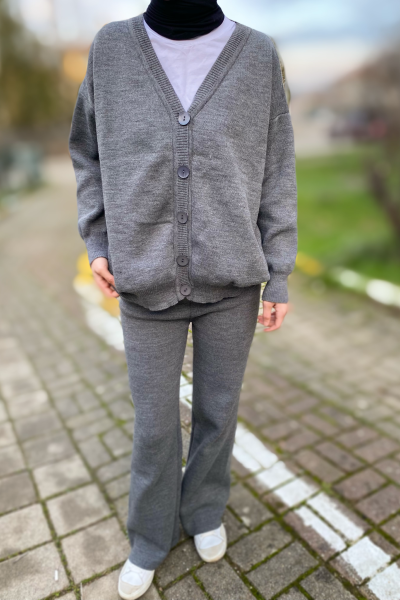 Gri triko kadın alt üst takım Gri triko kadın alt üst takım