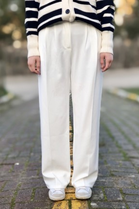 Kadın cırt cırt kaplamalı palazzo pantolon