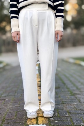 Kadın cırt cırt kaplamalı palazzo pantolon