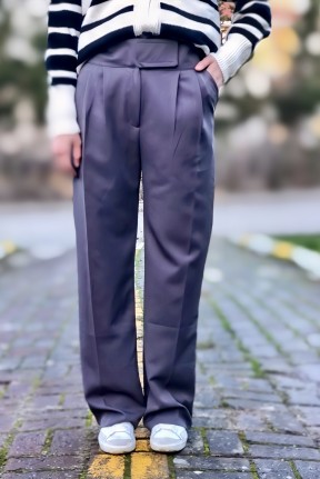 Kadın cırt cırt kaplamalı palazzo pantolon