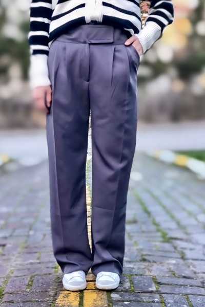 Kadın cırt cırt kaplamalı palazzo pantolon