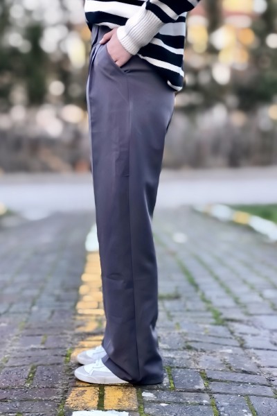 Kadın cırt cırt kaplamalı palazzo pantolon