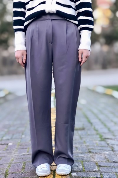 Kadın cırt cırt kaplamalı palazzo pantolon