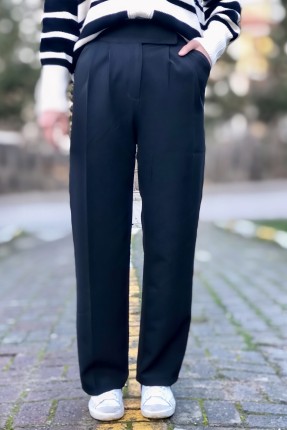 Kadın cırt cırt kaplamalı palazzo pantolon