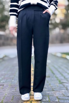 Kadın cırt cırt kaplamalı palazzo pantolon