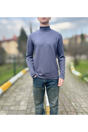 Gri likralı erkek boğazlı badi Gri likralı erkek boğazlı badi