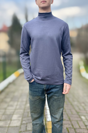 Gri likralı erkek boğazlı badi Gri likralı erkek boğazlı badi