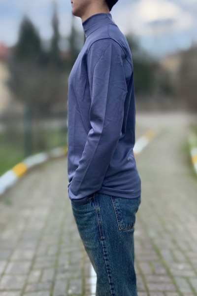 Gri likralı erkek boğazlı badi Gri likralı erkek boğazlı badi