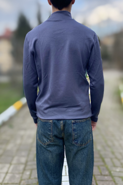 Gri likralı erkek boğazlı badi Gri likralı erkek boğazlı badi