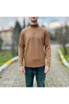 Kahve likralı erkek boğazlı badi Kahve likralı erkek boğazlı badi