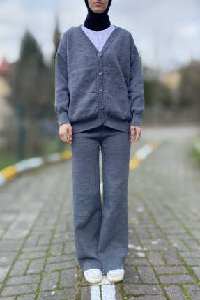 Gri triko kadın alt üst takım Gri triko kadın alt üst takım