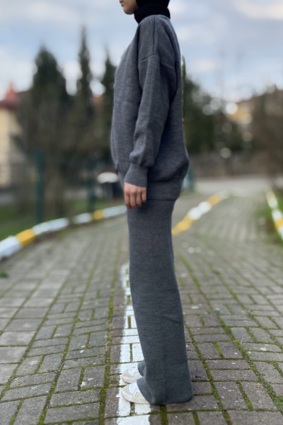 Gri triko kadın alt üst takım Gri triko kadın alt üst takım