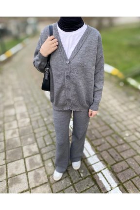 Gri triko kadın alt üst takım Gri triko kadın alt üst takım