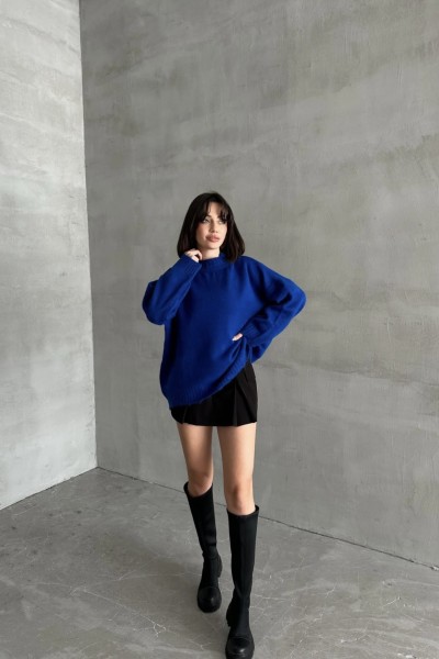 Şardonlu delikli kazak