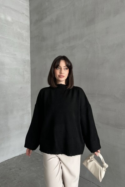 Şardonlu delikli kazak