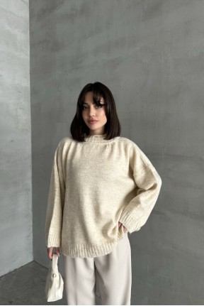 Şardonlu delikli kazak