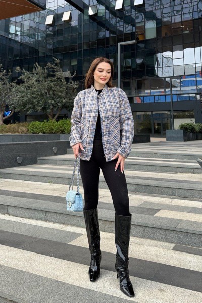 Channel kumaş astarlı ceket