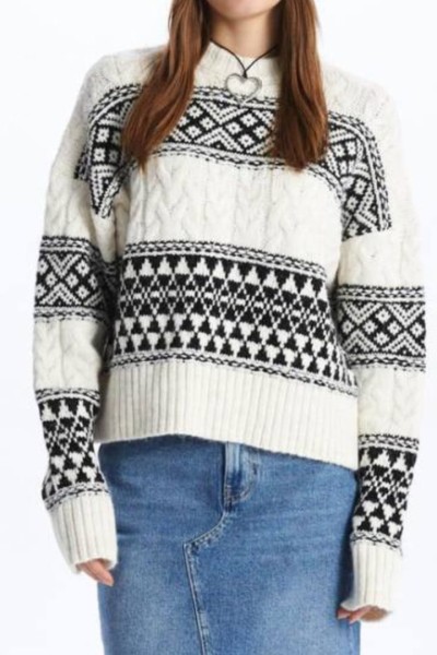 bisiklet yaka triko kazak