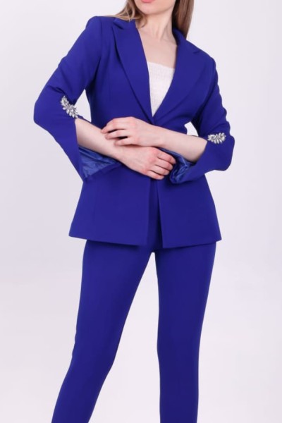 Blazer kol detay ceket takım